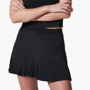 Spanx Yes Pleats Black Tennis Skort Size Small Great Condition
